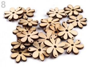 Dřevěný květ 20x25 mm