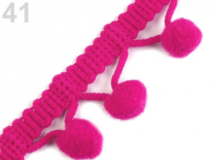 Prýmek šíře 20 mm s bambulkami Ø10 mm