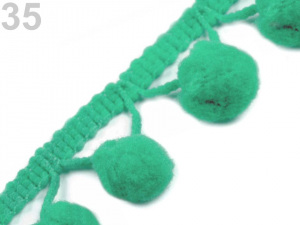 Prýmek šíře 20 mm s bambulkami Ø10 mm