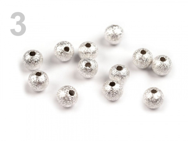 Kovové korálky zvrásněné Ø6 mm