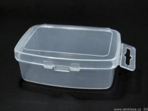 Plastový box / zásobník 3,5x5x2 cm s eurozávěsem