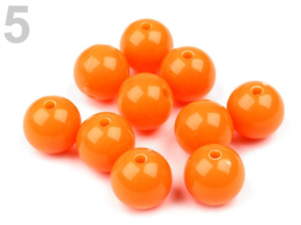 Plastové korálky Color Ø10 mm