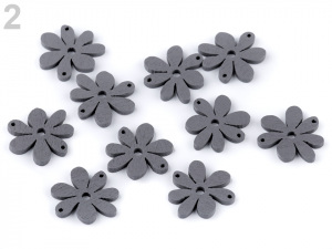 Dřevěný květ 20x25 mm