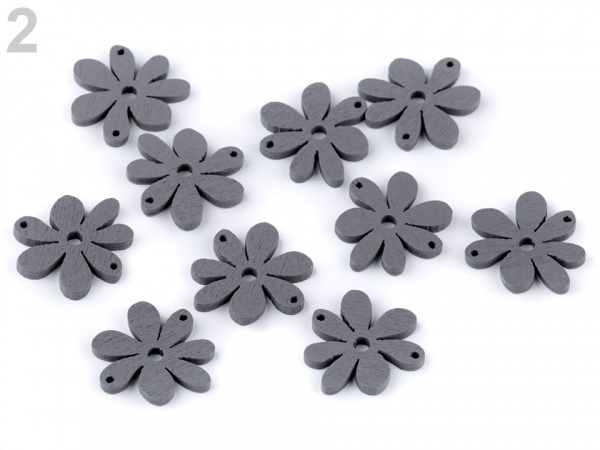 Dřevěný květ 20x25 mm