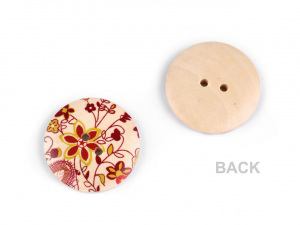 Knoflík dřevěný květ velikost 48"