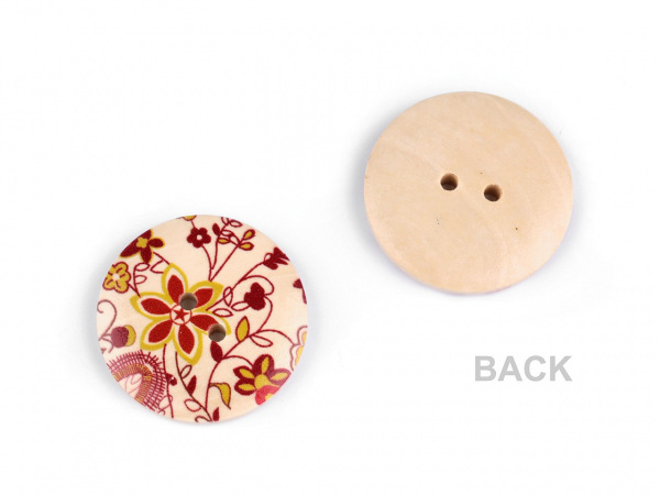 Knoflík dřevěný květ velikost 48"