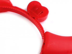 Karnevalová čelenka čertovské svítící rohy