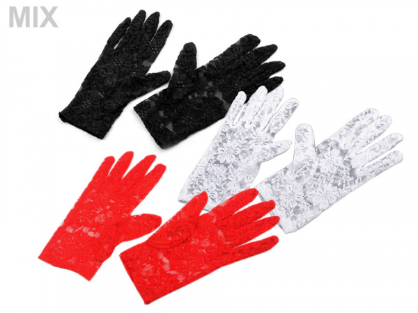 Společenské rukavice krajkové