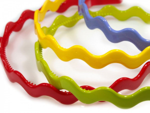 Plastová čelenka do vlasů vlnky