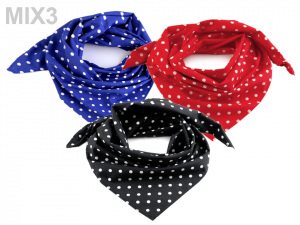 Bavlněný šátek s puntíky 65x65 cm