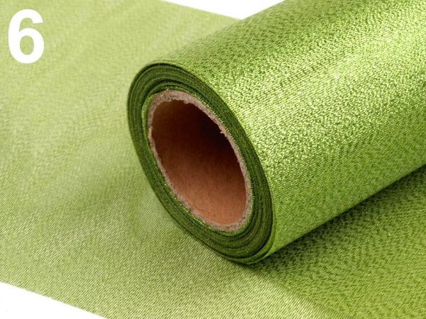 Řezaná stuha šíře 15 cm s lurexem