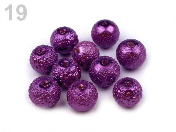 Skleněné voskové perly vroubkované Ø8 mm