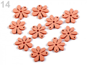 Dřevěný květ 20x25 mm