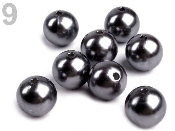 Plastové voskové korálky / perly Glance Ø13-14 mm