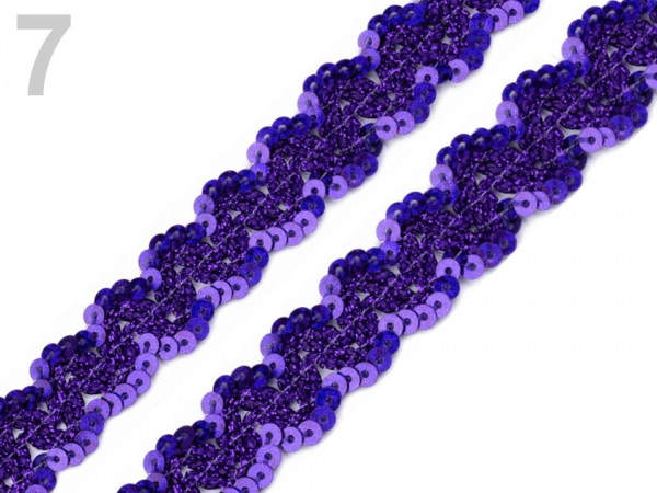 Flitrový prýmek šíře 20 mm hologram