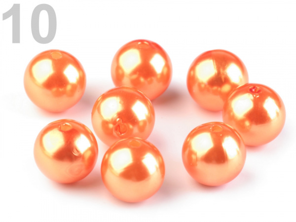 Plastové voskové korálky / perly Glance Ø13-14 mm