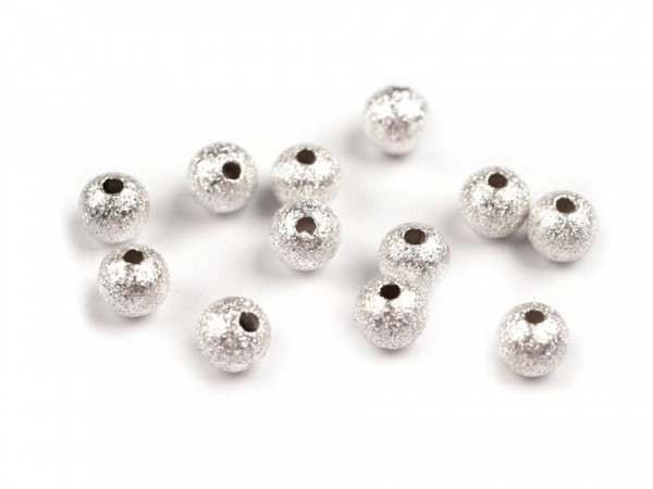 Kovové korálky zvrásněné Ø6 mm