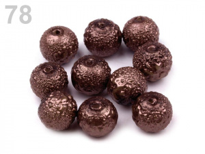 Skleněné voskové perly vroubkované Ø8 mm