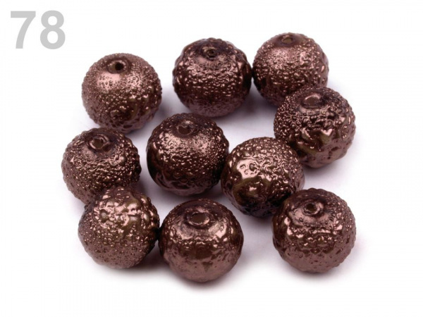 Skleněné voskové perly vroubkované Ø8 mm