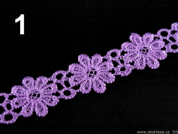 Vzdušná krajka / vsadka šíře 20 mm květina