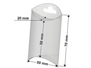 Plastová krabička k zavěšení 5x7 cm