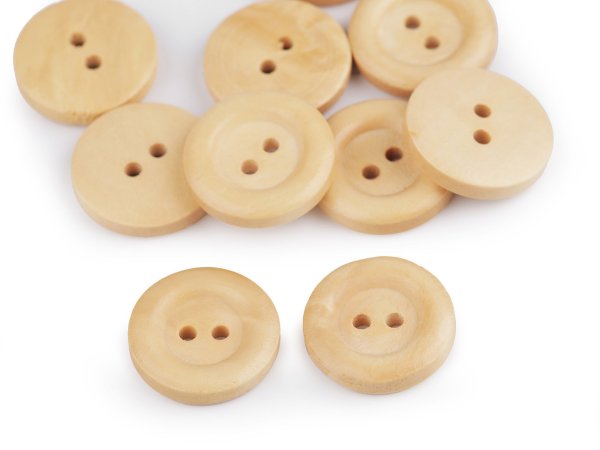 Dřevěný knoflík dvoudírkový velikost 20", 24", 28", 30", 32"