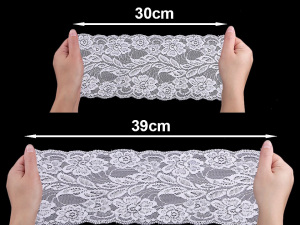 Elastická krajka / vsadka / běhoun šíře 15 cm