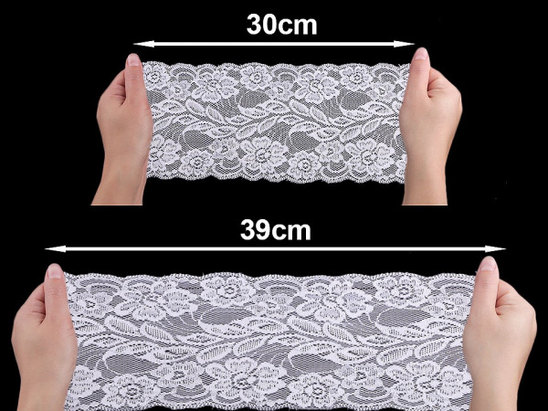 Elastická krajka / vsadka / běhoun šíře 15 cm