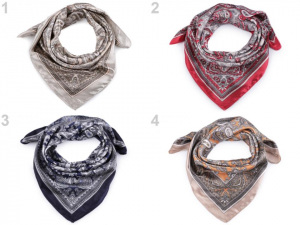 Saténový šátek paisley 60x60 cm