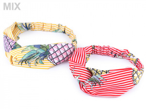 Látková čelenka pin-up překřížená