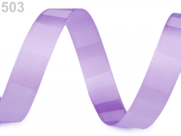 Atlasová stuha oboulící s pruhy šíře 15 mm