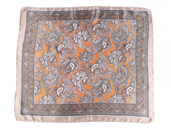 Saténový šátek paisley 60x60 cm