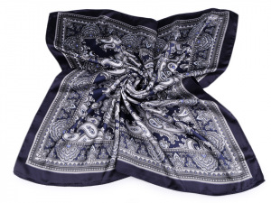 Saténový šátek paisley 60x60 cm