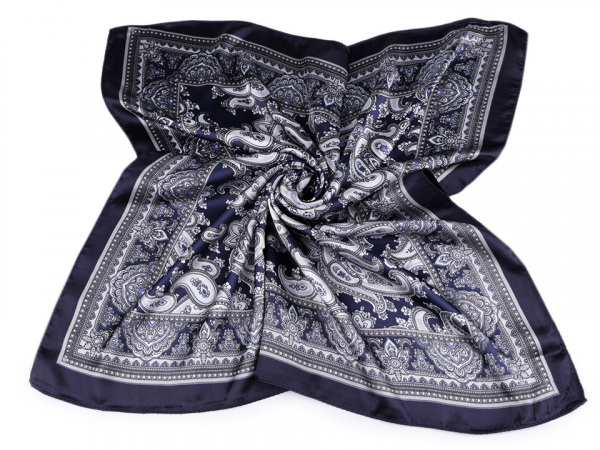 Saténový šátek paisley 60x60 cm