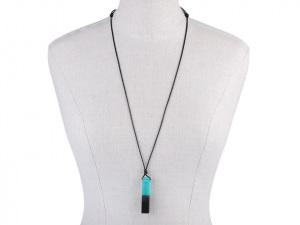 Designový náhrdelník ze dřeva a pryskyřice