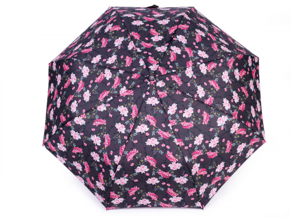 Dámský skládací vystřelovací deštník květy