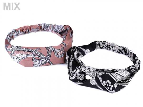 Látková čelenka pin up překřížená