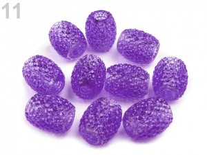 Plastové korálky s velkým průvlekem 13x15 mm