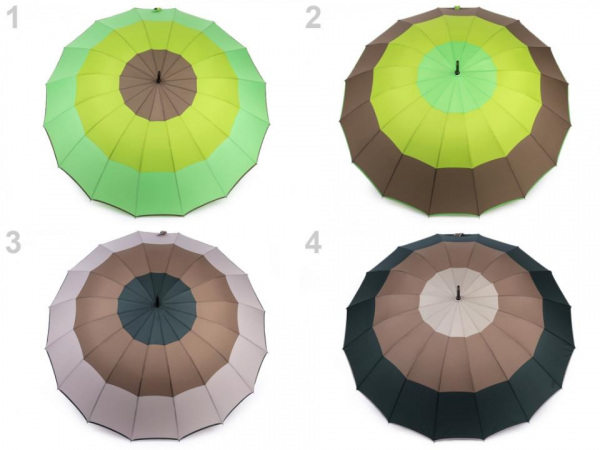 Velký rodinný deštník s pruhy