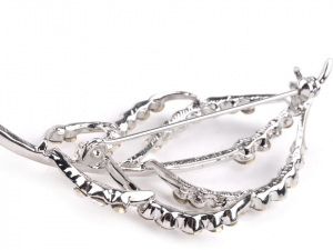 Brož list s broušenými kamínky