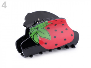 Skřipec do vlasů růže, mašle, pusa, jahoda, třešně