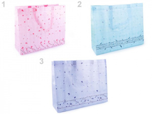 Nákupní taška s květy velká 34x41 cm omyvatelná