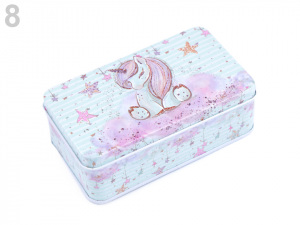 Plechová krabička jednorožec