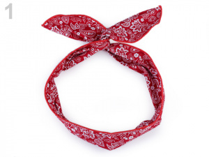 Látková čelenka / ozdoba do vlasů s drátem