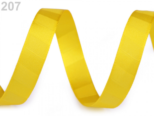 Atlasová stuha oboulící s pruhy šíře 15 mm