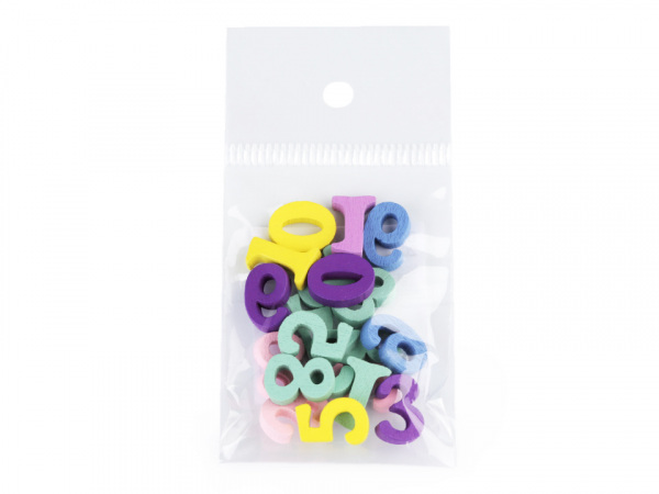 Dřevěná písmena abecedy, čísla 15 mm