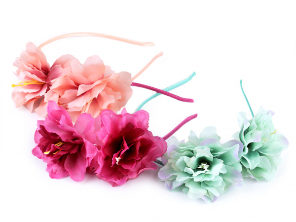 Čelenka do vlasů s květy ibišku