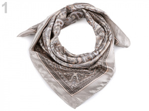 Saténový šátek paisley 60x60 cm