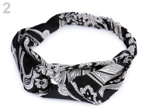 Látková čelenka pin up překřížená