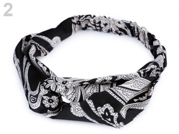 Látková čelenka pin up překřížená